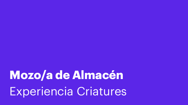 Mozo/a de Almacén