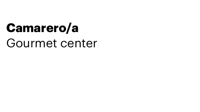 Camarero/a