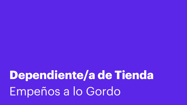 Dependiente/a de Tienda