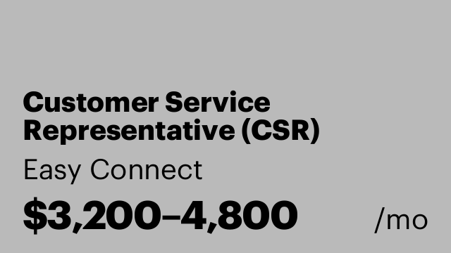 Customer Service Representative (CSR)