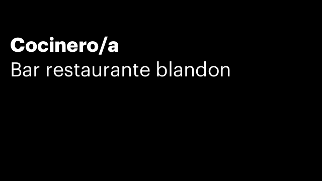 Cocinero/a