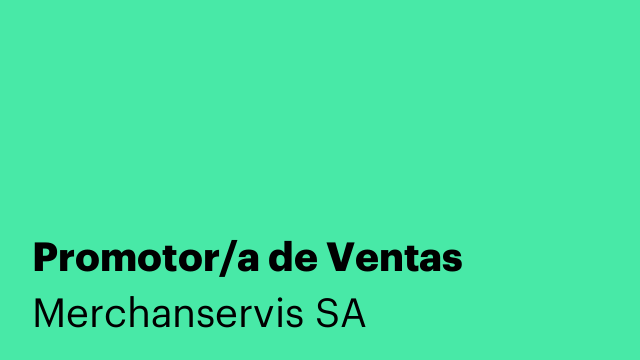 Promotor/a de Ventas