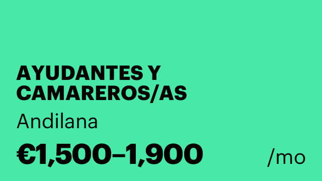 AYUDANTES Y CAMAREROS/AS