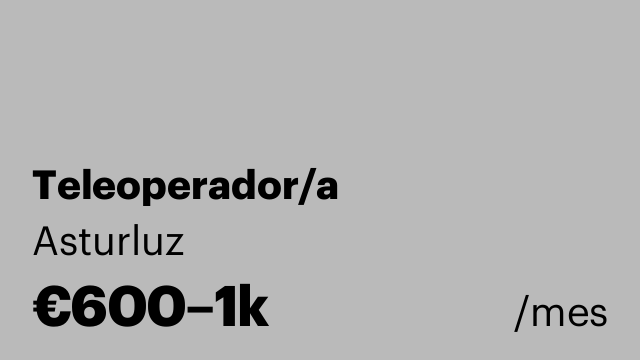 Teleoperador/a