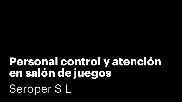 Personal control y atención en salón de juegos