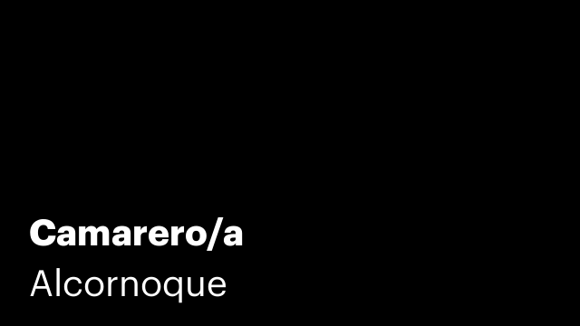 Camarero/a