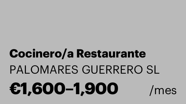 Cocinero/a Restaurante