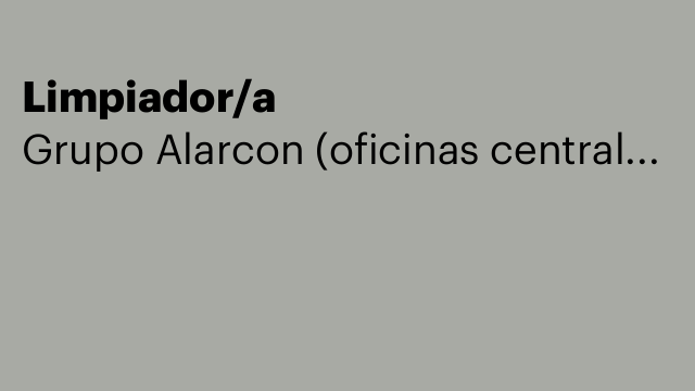 Limpiador/a