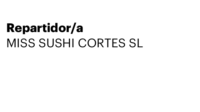 Repartidor/a