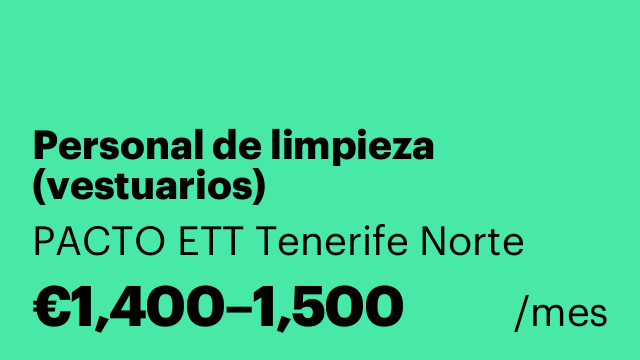 Personal de limpieza (vestuarios)