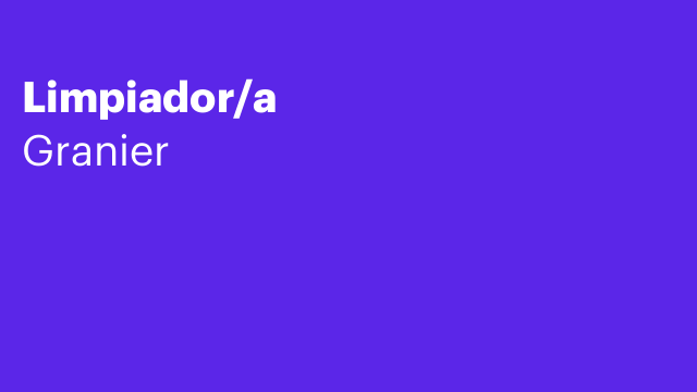 Limpiador/a