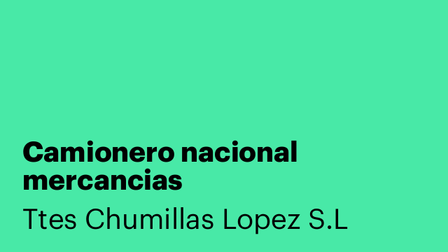 Camionero nacional mercancias