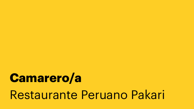 Camarero/a