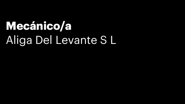 Mecánico/a