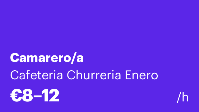 Camarero/a