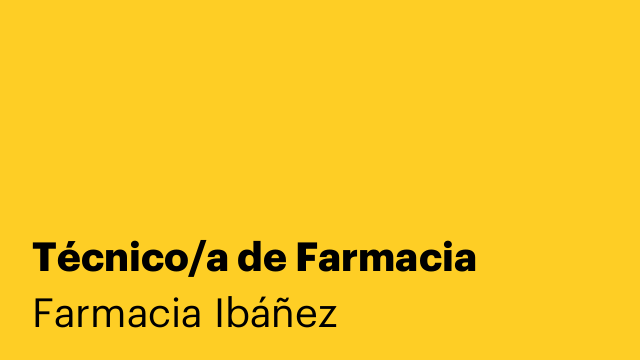 Técnico/a de Farmacia