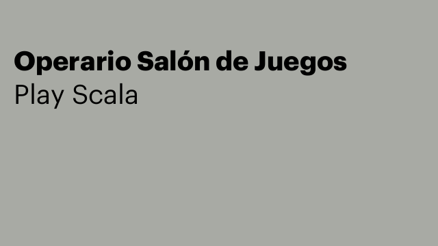 Operario Salón de Juegos