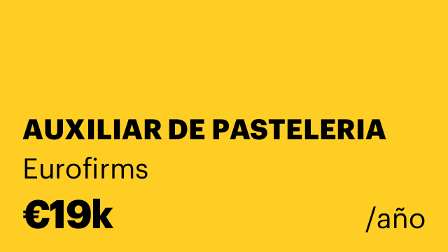 AUXILIAR DE PASTELERIA