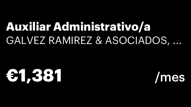 Auxiliar Administrativo/a