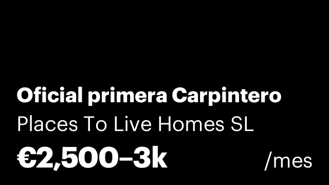 Oficial primera Carpintero