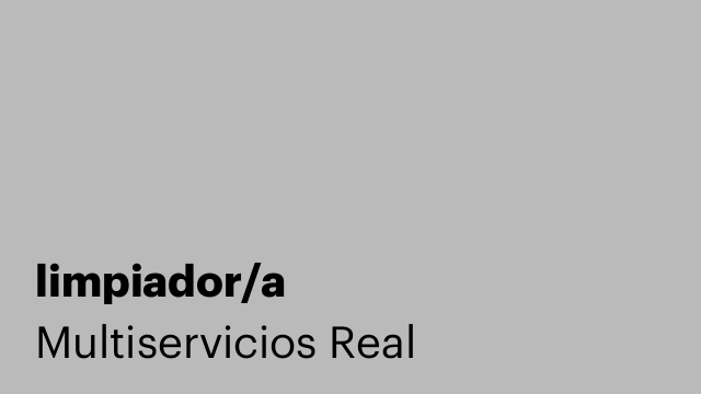 limpiador/a