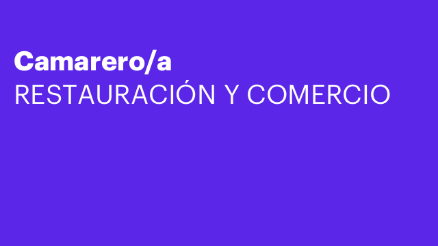 Camarero/a