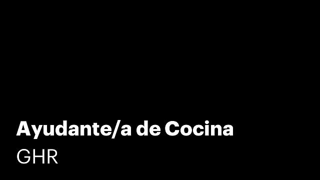 Ayudante/a de Cocina