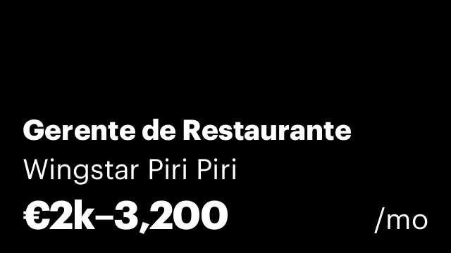 Gerente de Restaurante