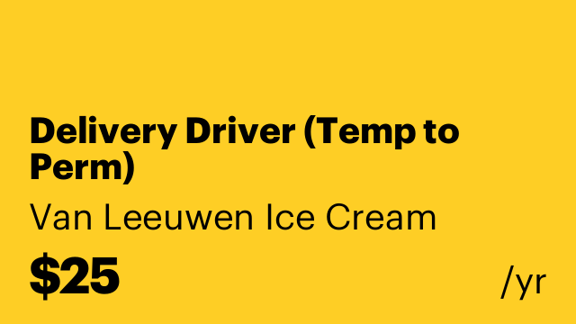 Delivery Driver (Temp to Perm)