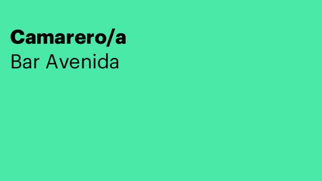 Camarero/a