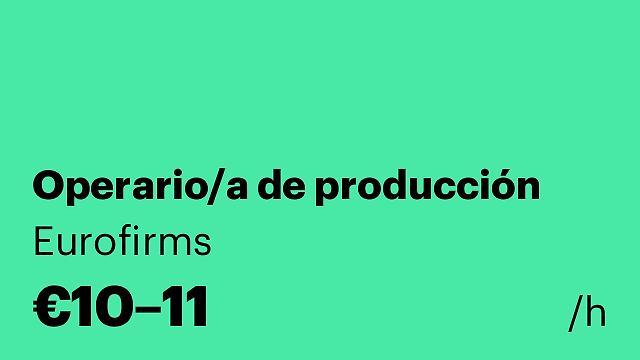 Operario/a de producción
