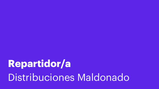 Repartidor/a