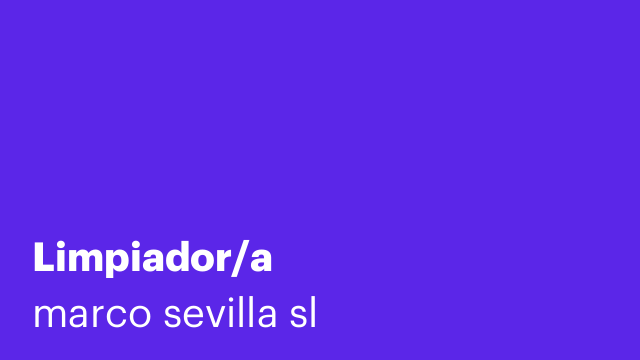 Limpiador/a