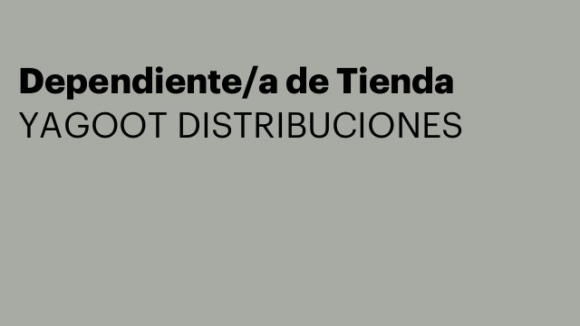 Dependiente/a de Tienda