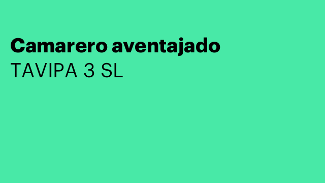 Camarero aventajado