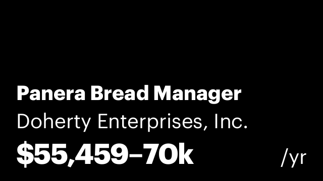 Panera Bread Manager