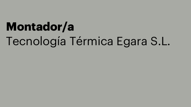 Montador/a