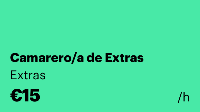 Camarero/a de Extras