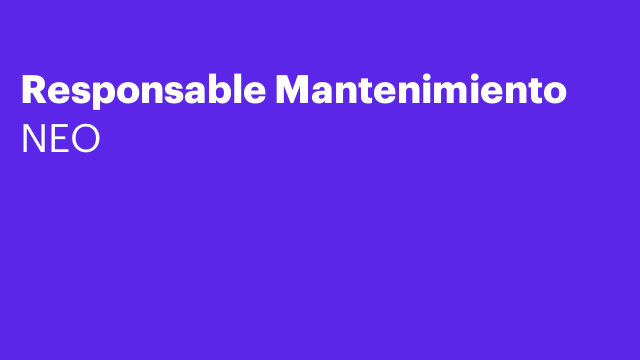 Responsable Mantenimiento
