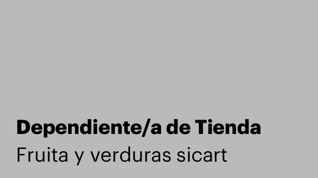 Dependiente/a de Tienda