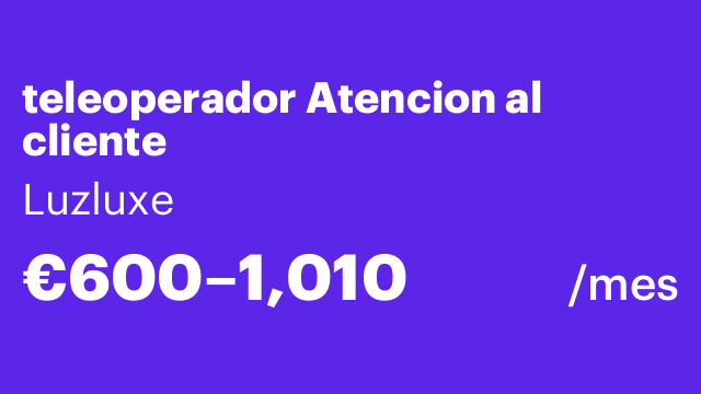 teleoperador Atencion al cliente