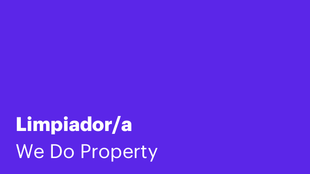Limpiador/a