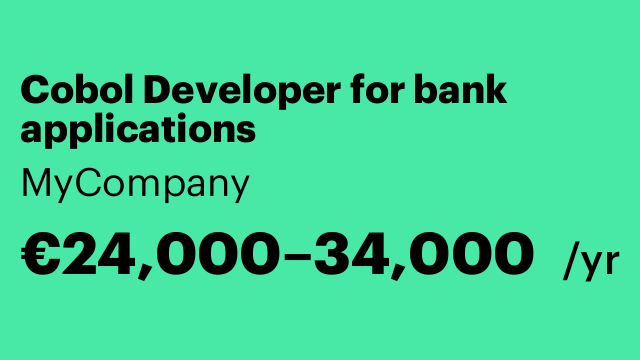 Cobol Developer for bank applications