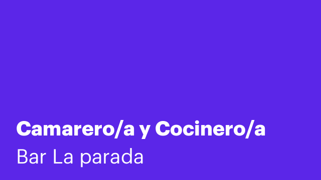 Camarero/a y Cocinero/a