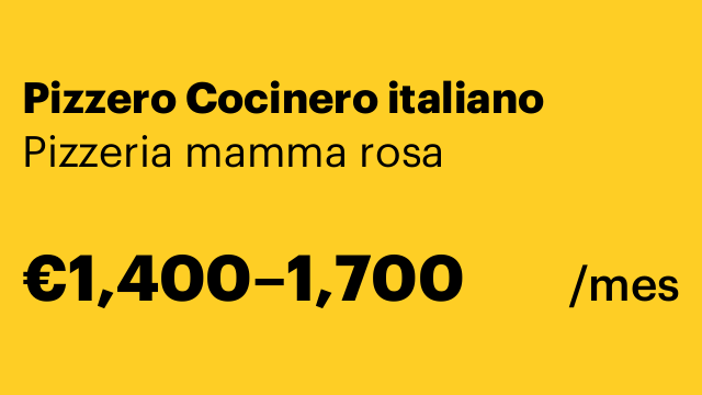 Pizzero Cocinero italiano