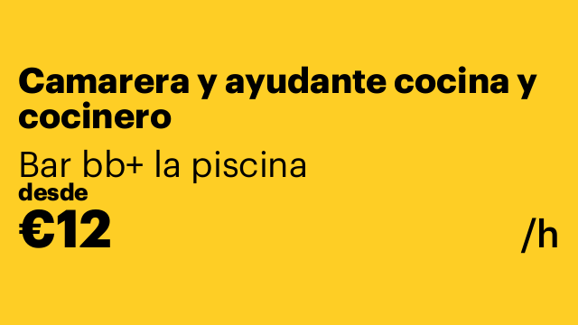 Camarera y ayudante cocina y cocinero