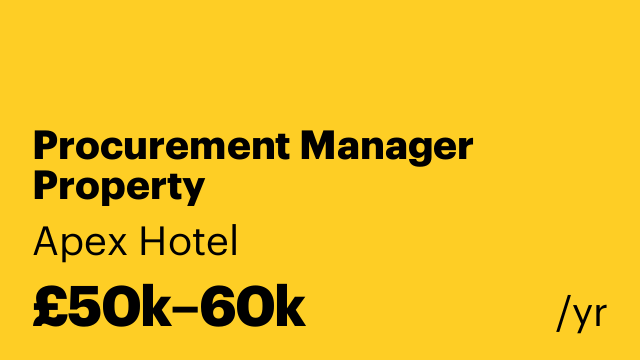 Procurement Manager Property