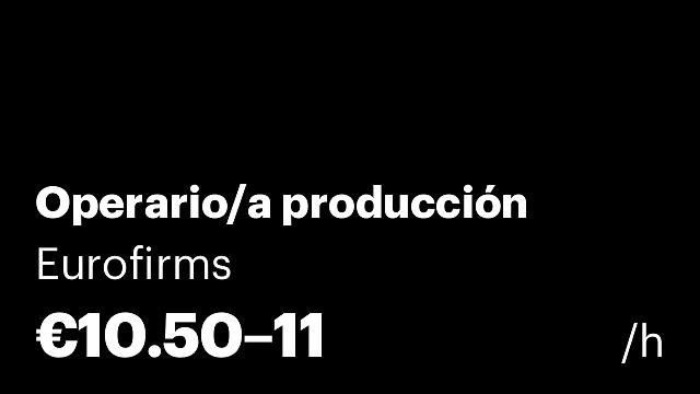 Operario/a producción