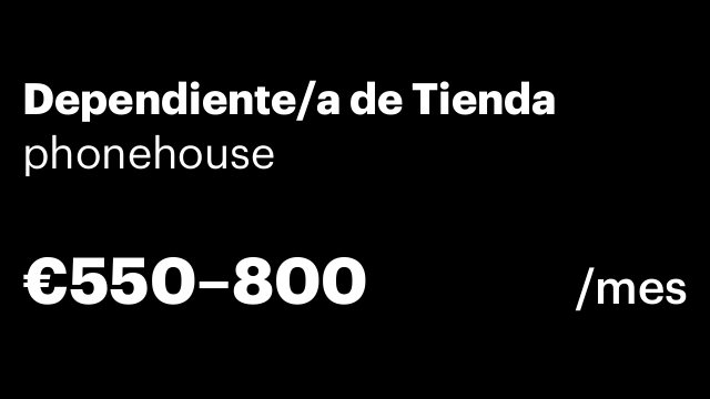 Dependiente/a de Tienda