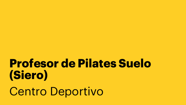 Profesor de Pilates Suelo (Siero)